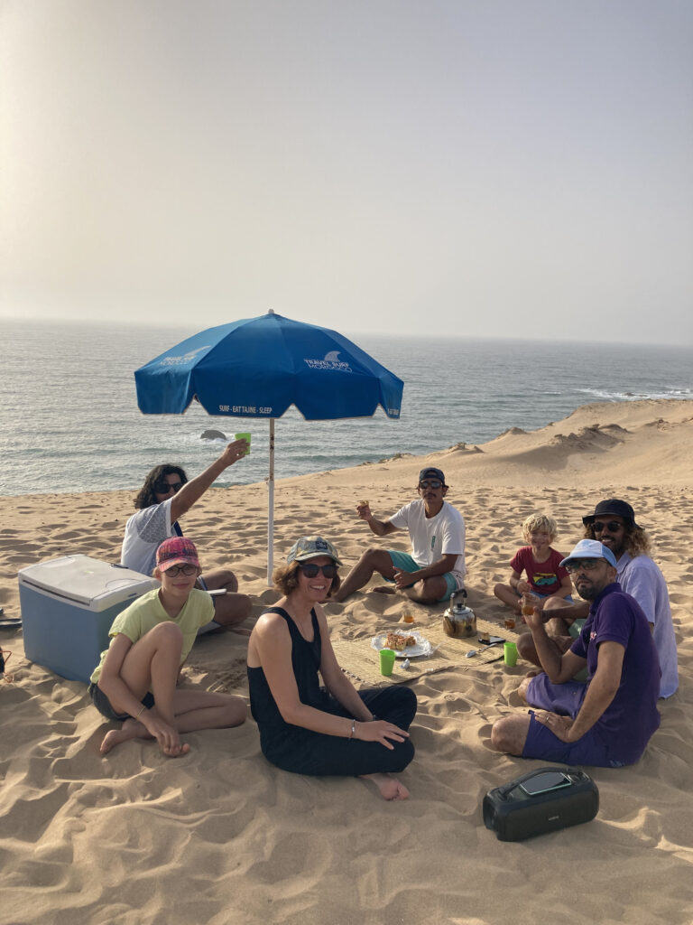 family surf in Morocco