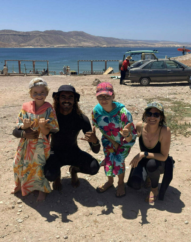 family surf in Morocco